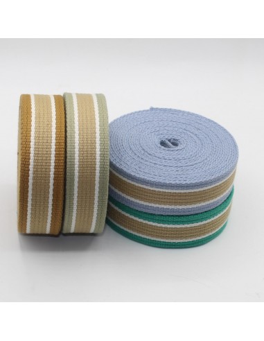 32mm Structured Webbing with Stripes 5/10/45mt RUB3538 Paris Déstockage Promo