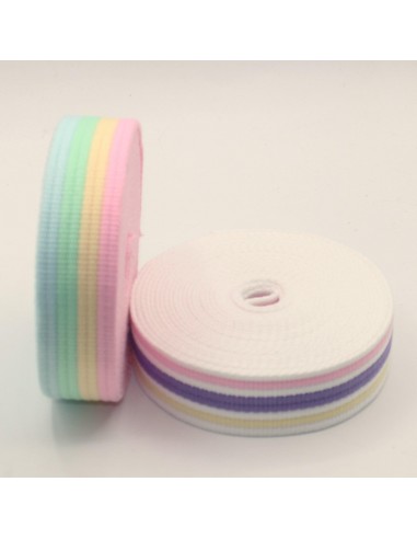 32mm Structured Webbing with Pastel Stripes 5/10/45mt RUB3540 acheter en ligne