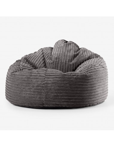 Pouf Poire, Archi - Côtelé Anthracite solde