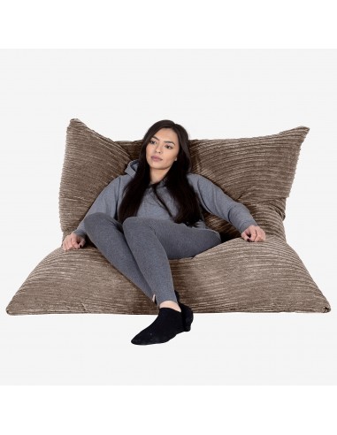 Pouf Géant XXL - Côtelé Moka destockage