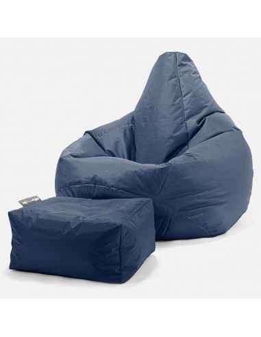 Pouf Poire Gamer - SmartCanvas™ Bleu Marine soldes