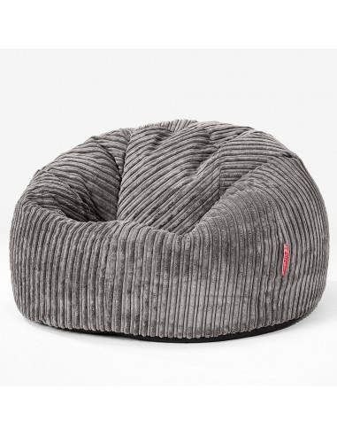 Pouf Poire Classique - Côtelé Anthracite outlet