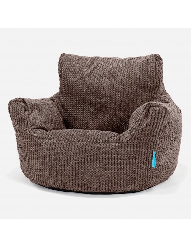 Fauteuil Pouf Bambin 1-3 ans - Pompon Chocolat la colonne vertébrale