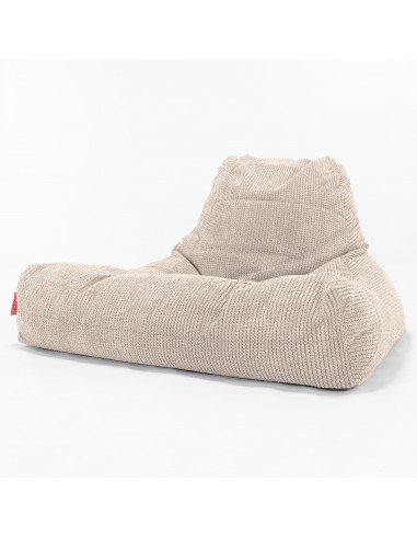 Gros Pouf Fauteuil Relax - Pompon Crème du meilleur 