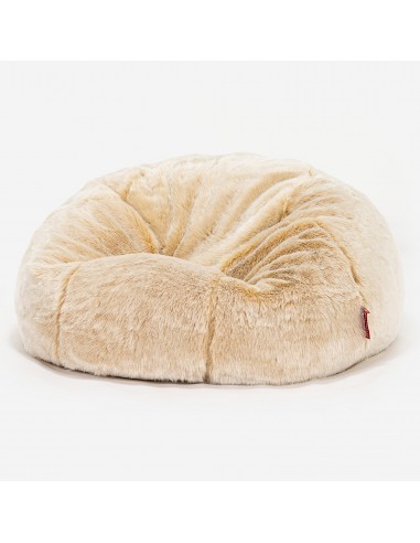 Pouf Canapé Classique - Fausse Fourrure Blanc france