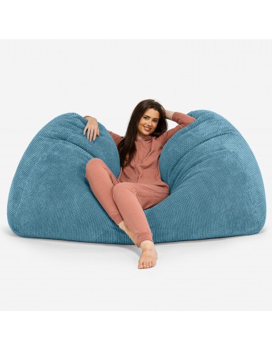 Gros Pouf Canapé - Pompon Mer Égée basket pas cher