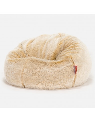 Pouf Poire Classique - Fausse Fourrure Blanc pas cher chine