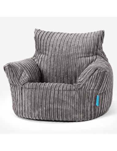 Fauteuil Pouf Bambin 1-3 ans - Côtelé Anthracite Les magasins à Paris et en Île-de-France