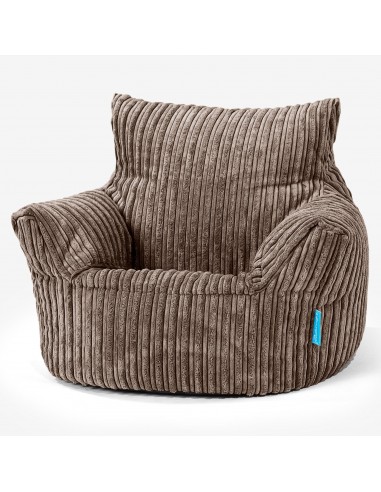 Fauteuil Pouf Bambin 1-3 ans - Côtelé Moka destockage