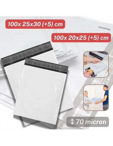 Coex Enveloppes available in sizes 20x25cm or 25x30cm, 70microns, packed by 100 pieces Vous souhaitez 