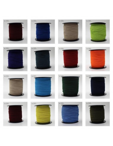 100 METRES - 3mm KNITTED Coloured Elastic solde