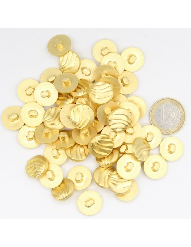 Gold Metal Wave lines style Vintage Blazer Buttons KMQ028 Véritable concentré